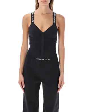 Off-White V-Neck Sleeveless Top