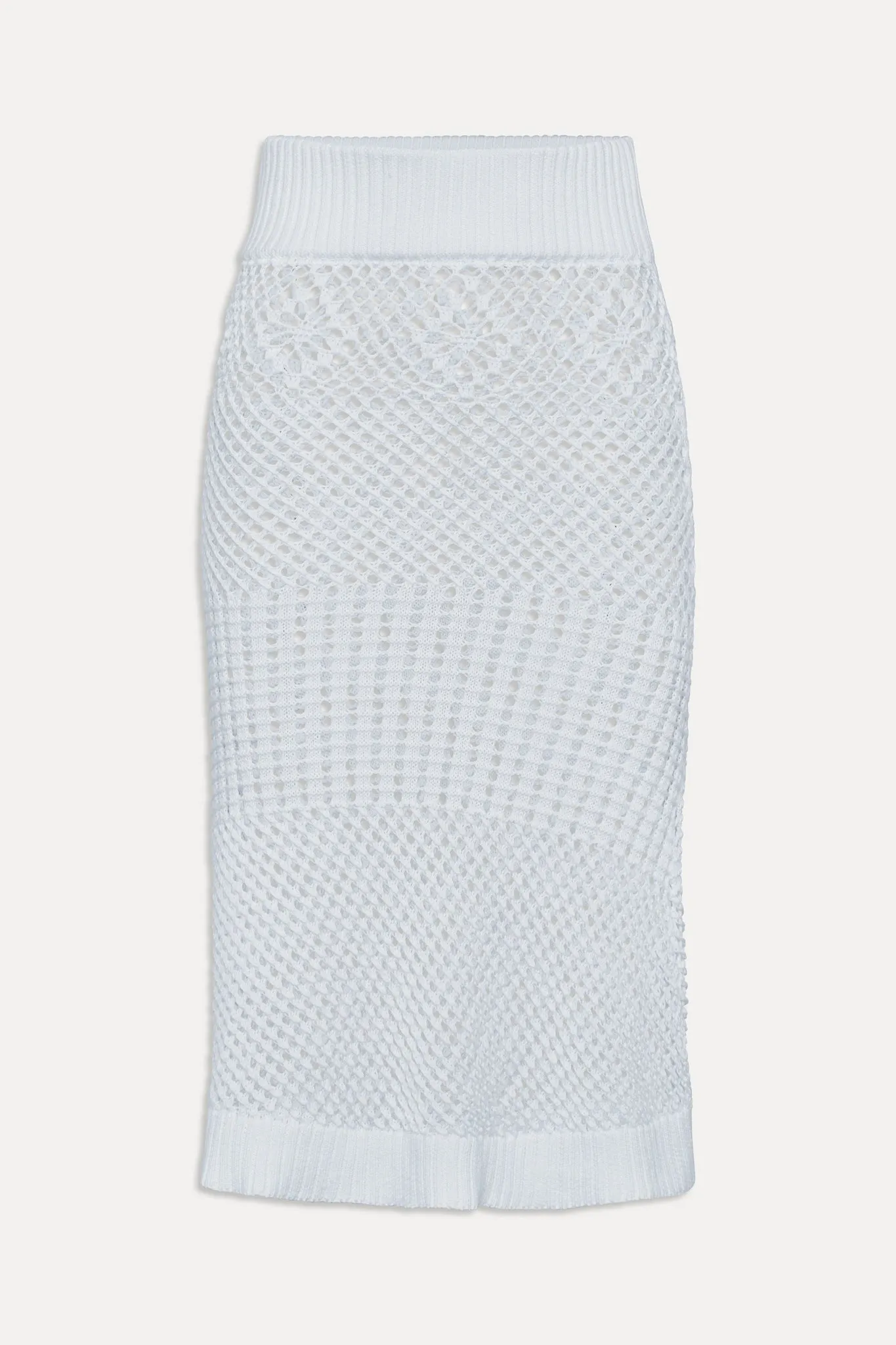 Orchard Crochet Midi Skirt - White
