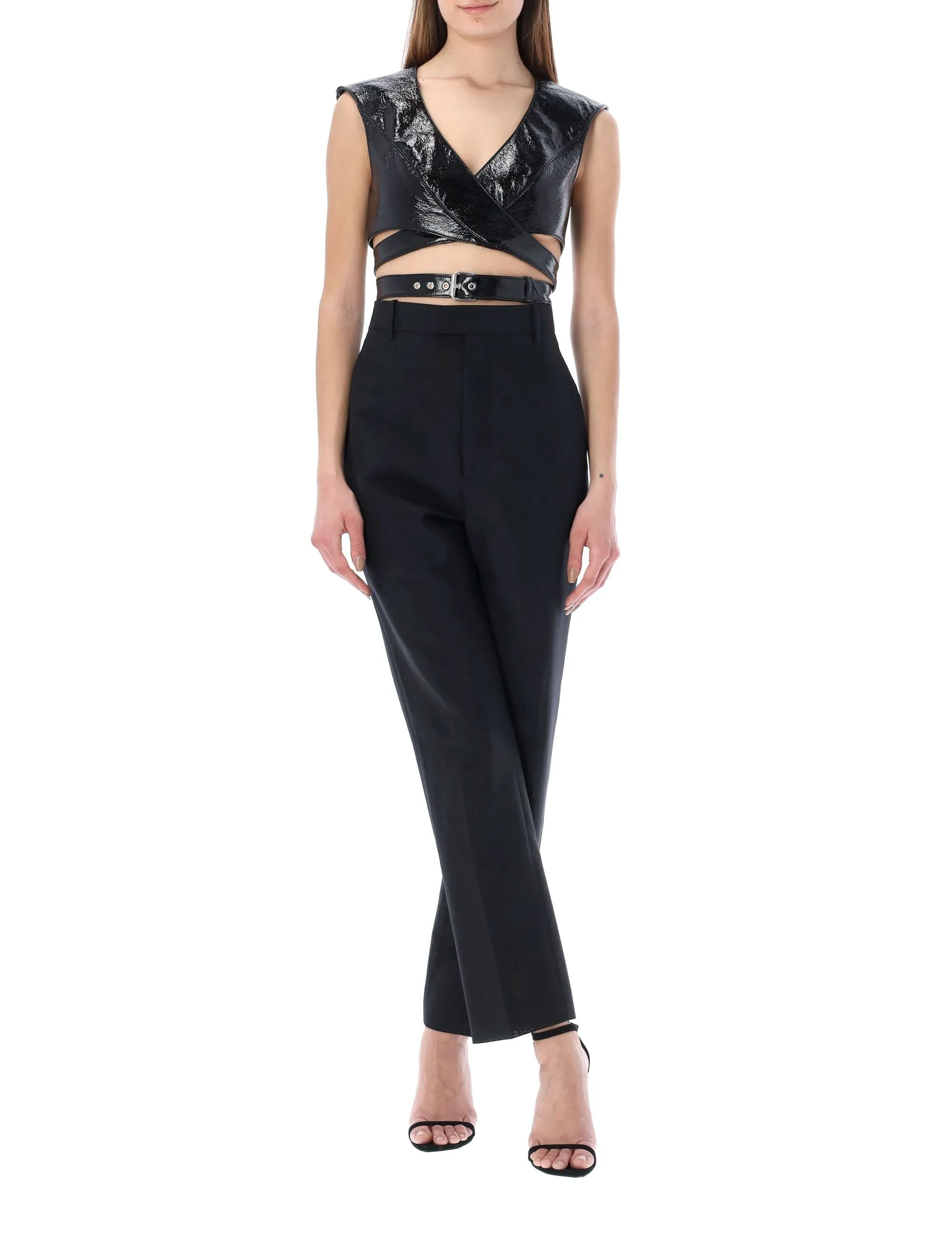 Philosophy Di Lorenzo Serafini V-Neck Cropped Top