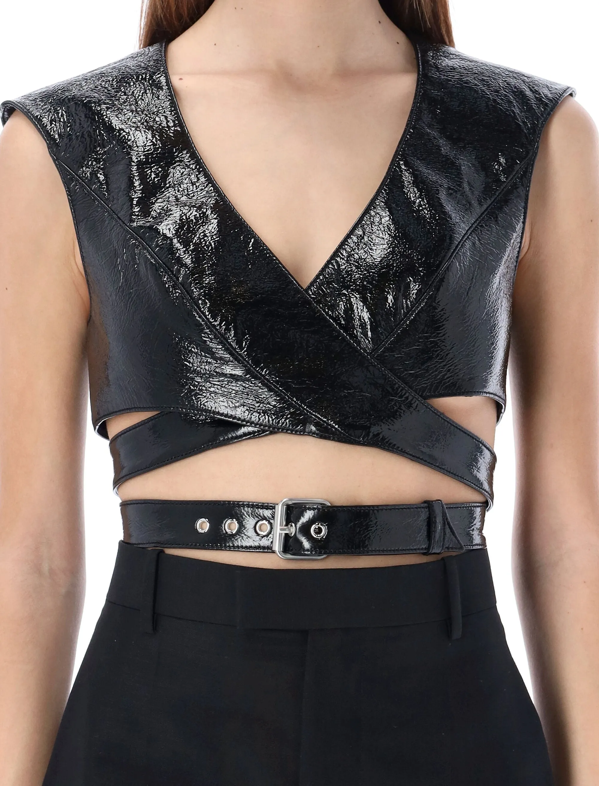 Philosophy Di Lorenzo Serafini V-Neck Cropped Top