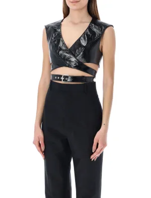 Philosophy Di Lorenzo Serafini V-Neck Cropped Top