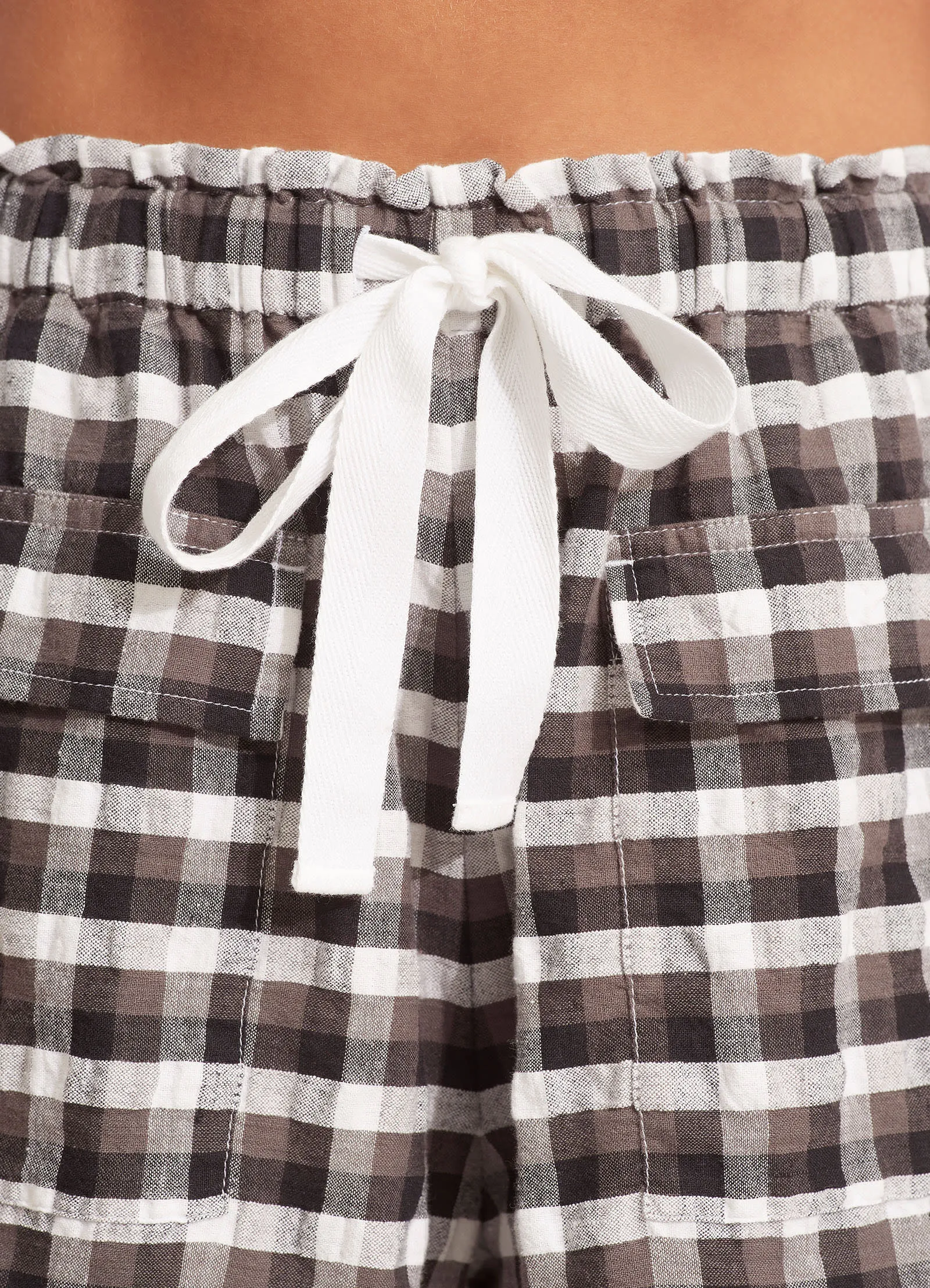 Portofino Gingham Short  - Black
