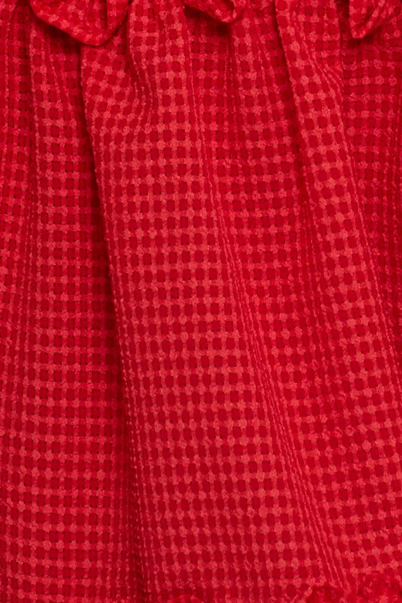 Red Crop Top Short Sleeve