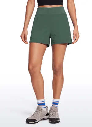 Ripstop Mid-Rise Hiking Shorts with Zip Pockets 4''