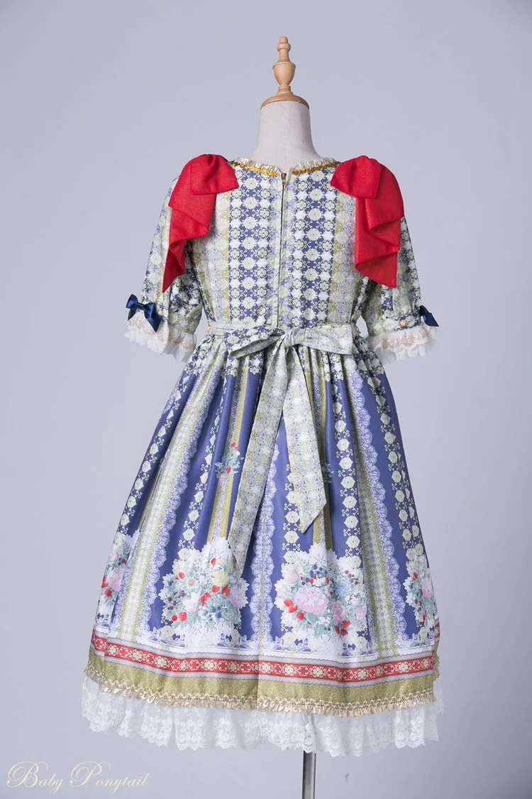 Rococo Bouquet Onepiece in Dark Blue