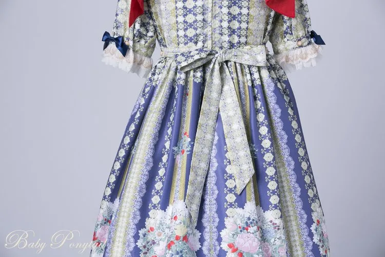 Rococo Bouquet Onepiece in Dark Blue