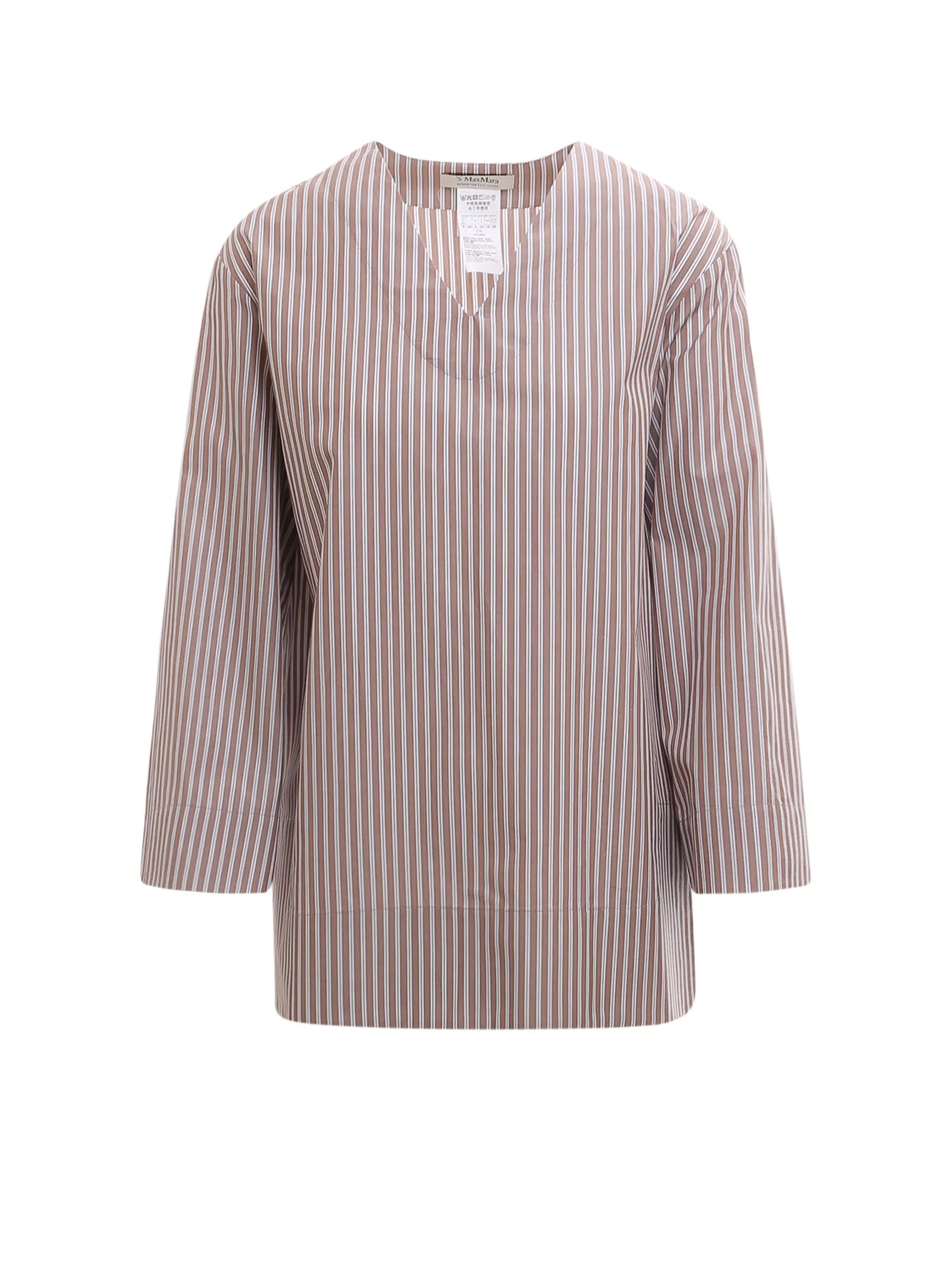 'S Max Mara V-Neck Striped Top