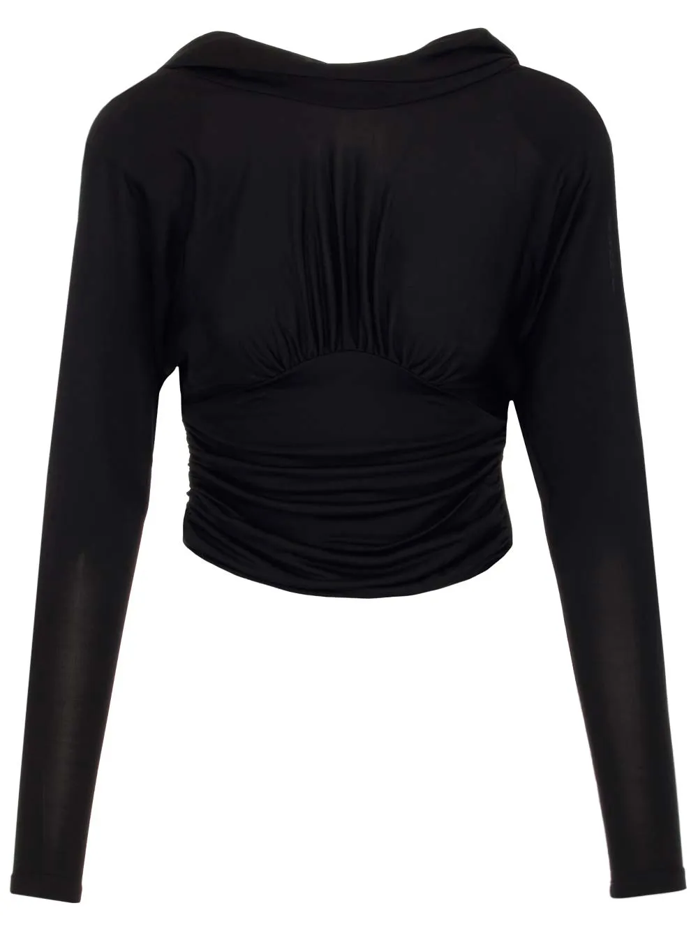 Saint Laurent Backless Long-Sleeved Top
