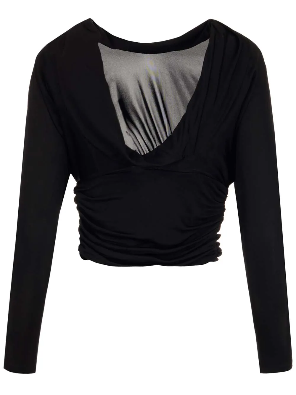 Saint Laurent Backless Long-Sleeved Top