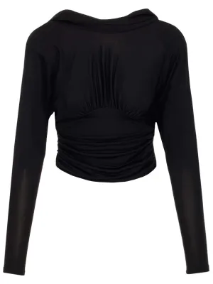 Saint Laurent Backless Long-Sleeved Top