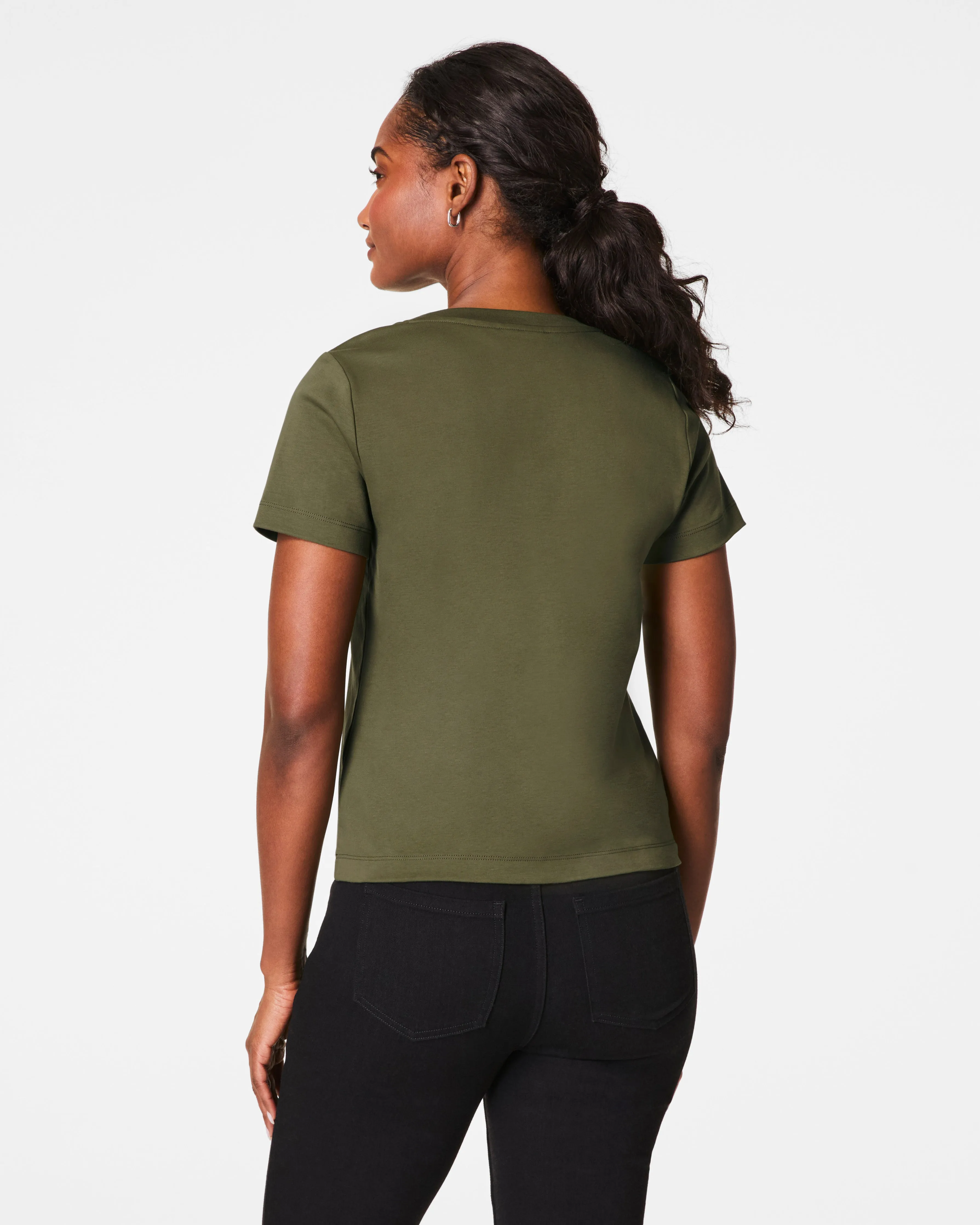 SPANX® Cotton V-Neck Tee