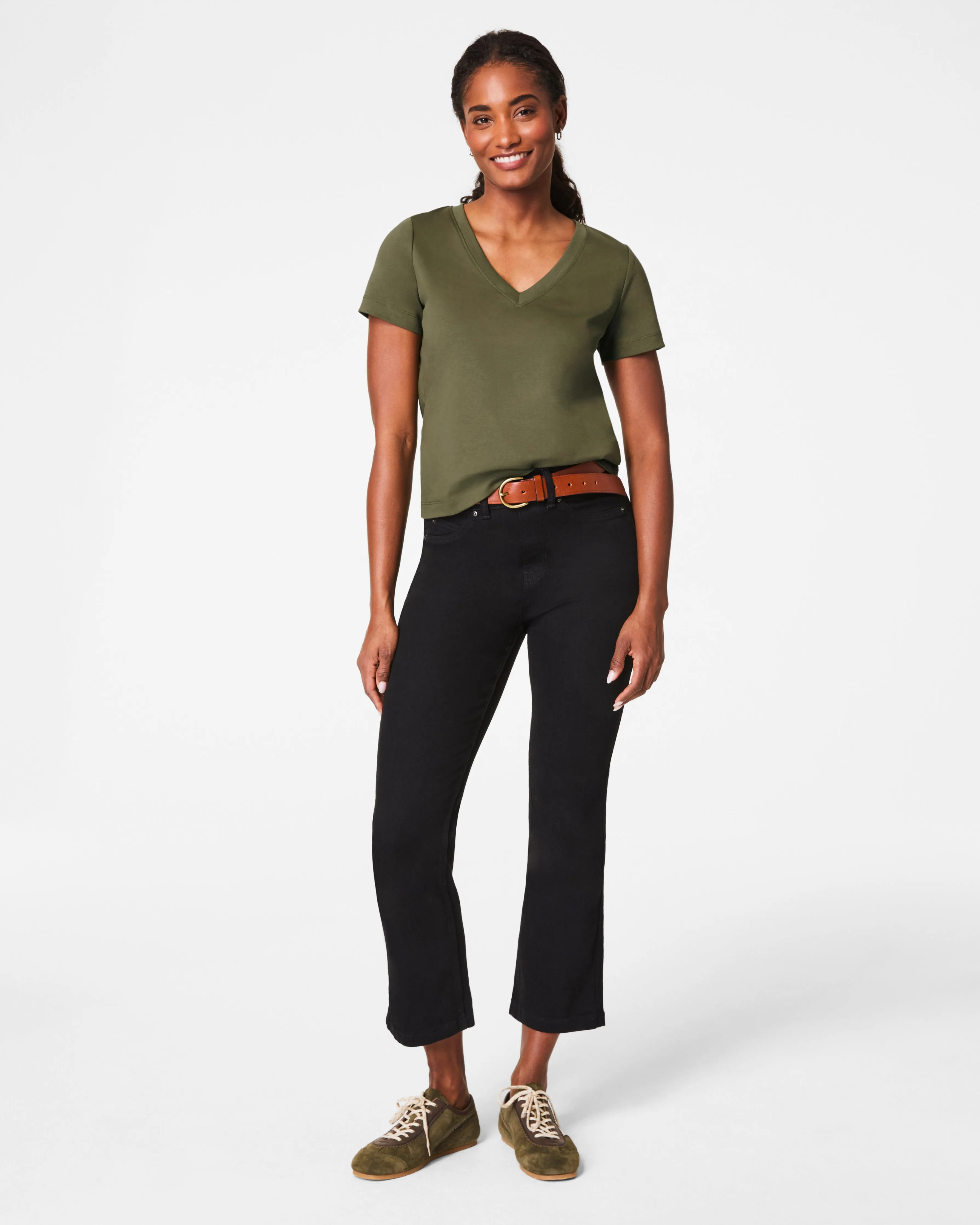 SPANX® Cotton V-Neck Tee