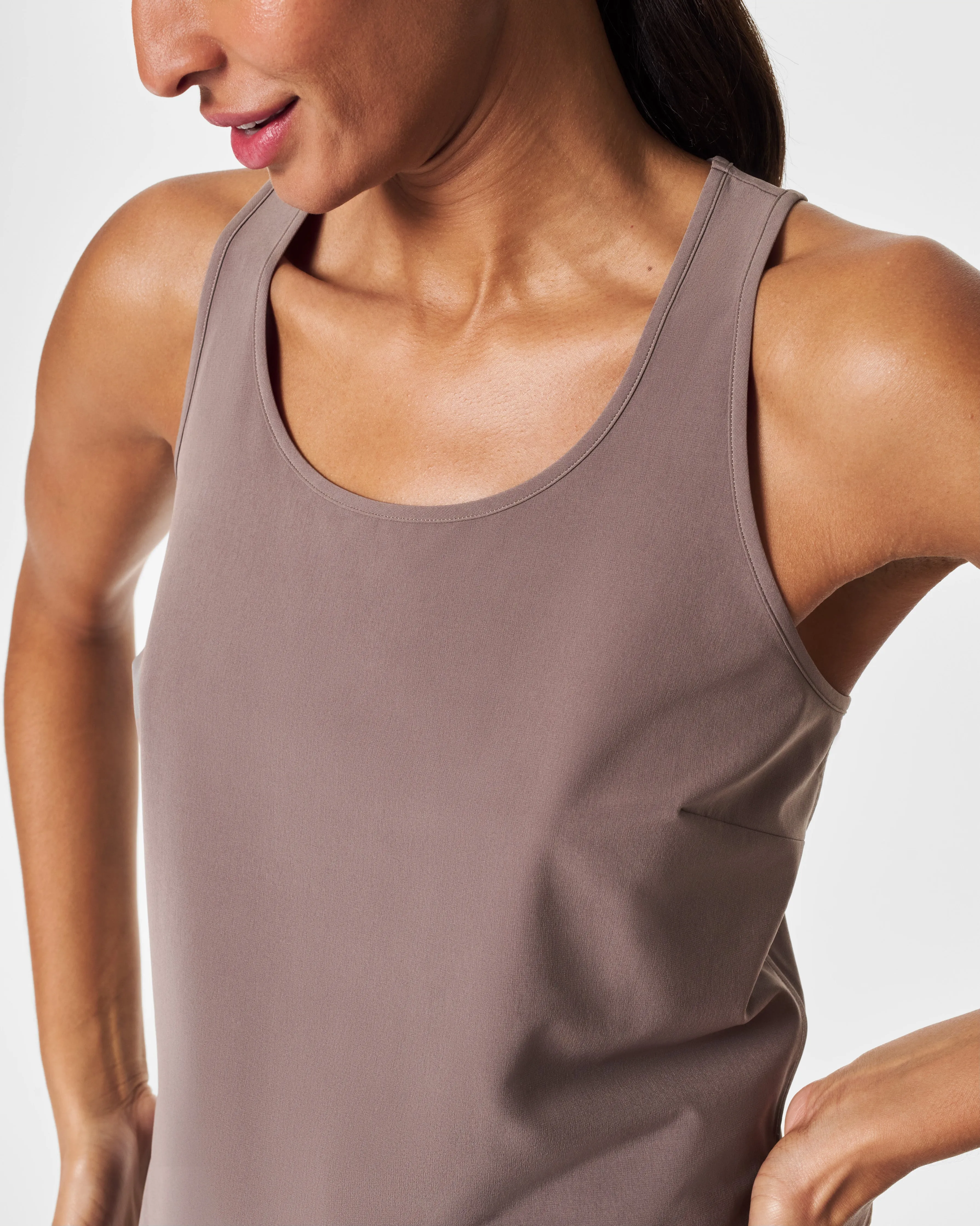 SPANX® On the Move Curved Hem Tank