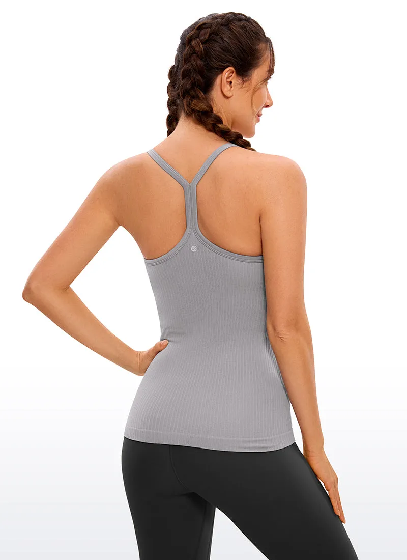 Speedy Seamless Built-in Bra Tank Y-back - Pure Color