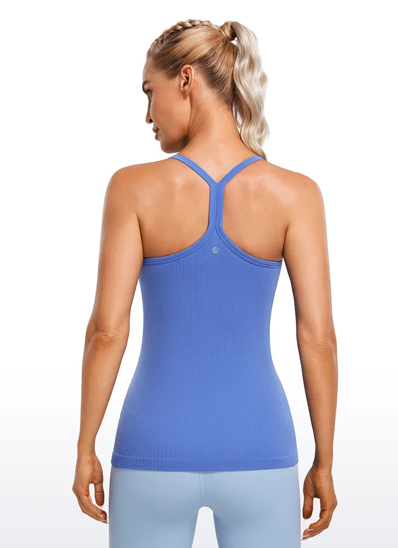 Speedy Seamless Built-in Bra Tank Y-back - Pure Color