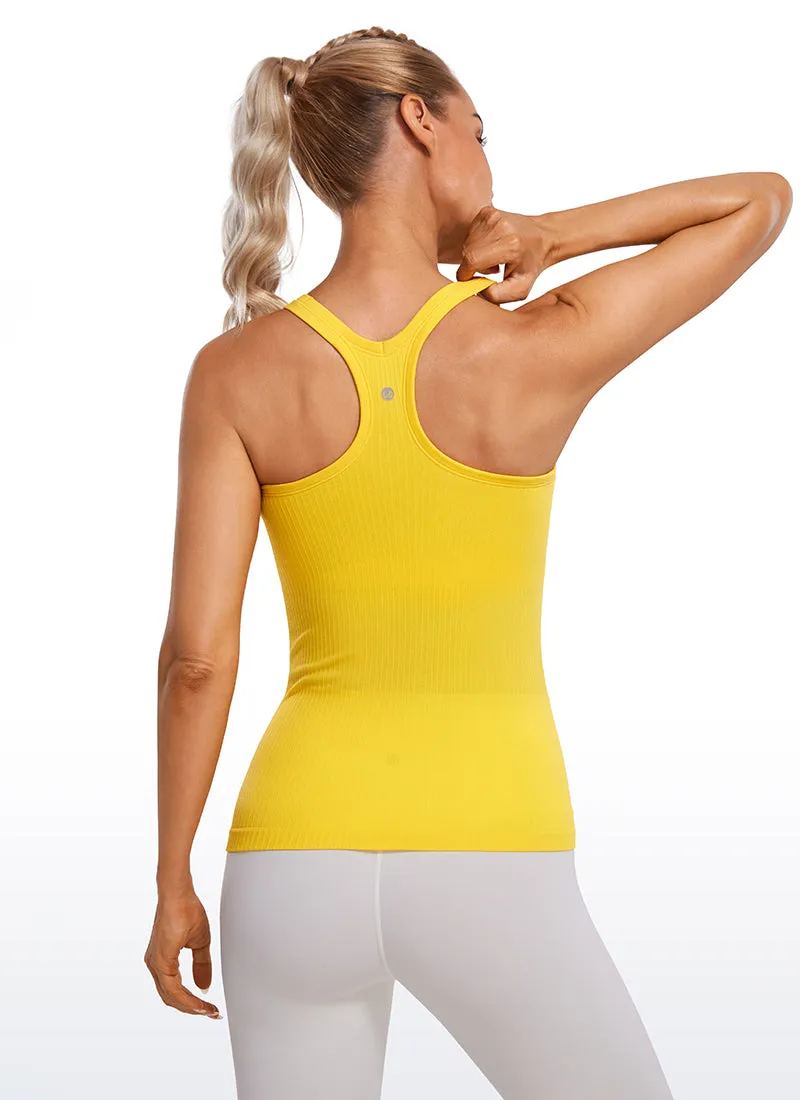 Speedy Seamless Built-in Bra Tank Y-back - Pure Color