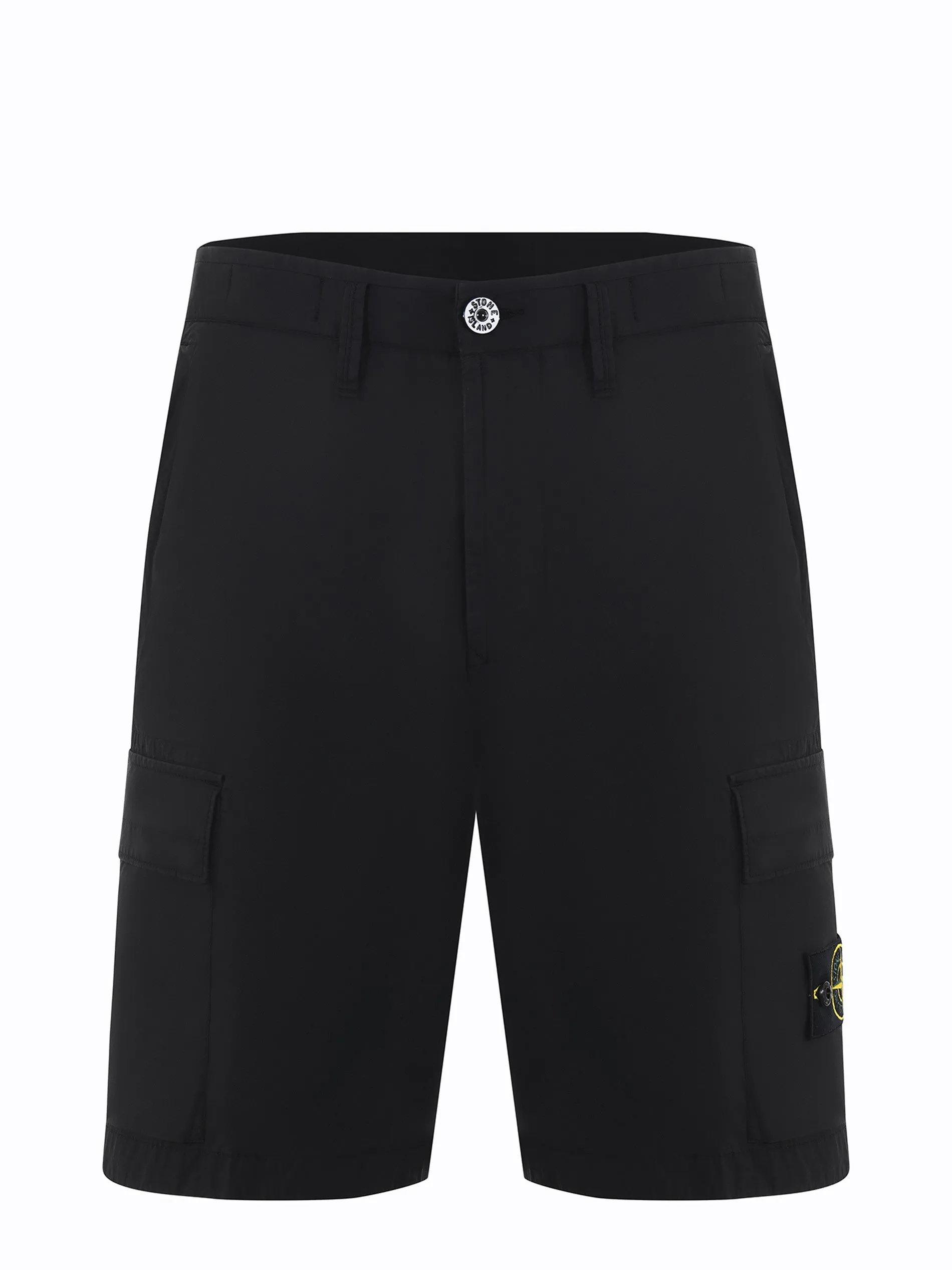Stone Island Logo Patch Mid-Rise Cargo Shorts
