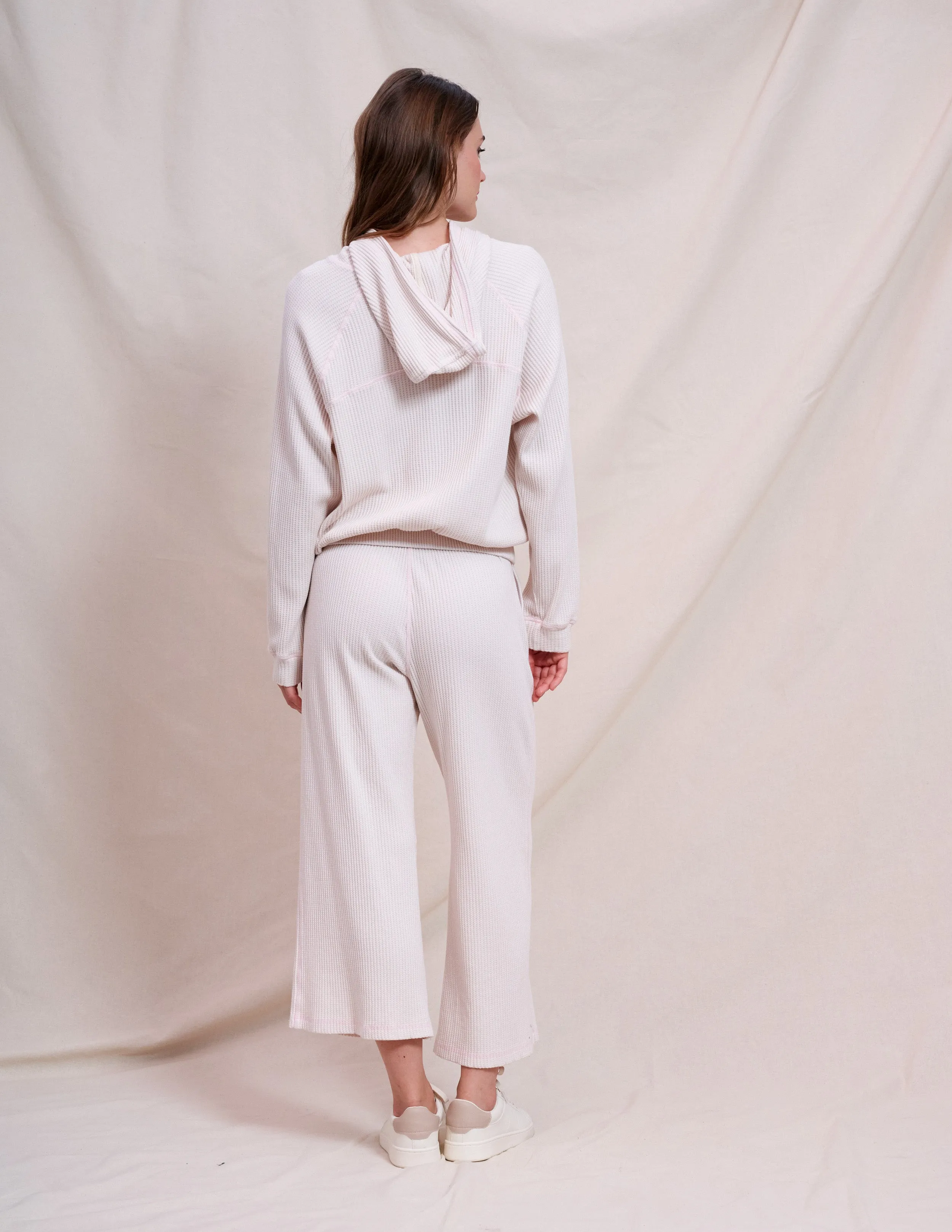 Sundry Contrast Stitch Hoodie & Stitch Pant Set in Oyster