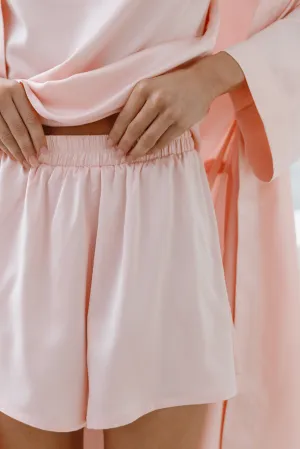 Sweet Pea Satin Shorts - Blush