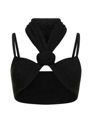 The Attico Ruched Crop Top