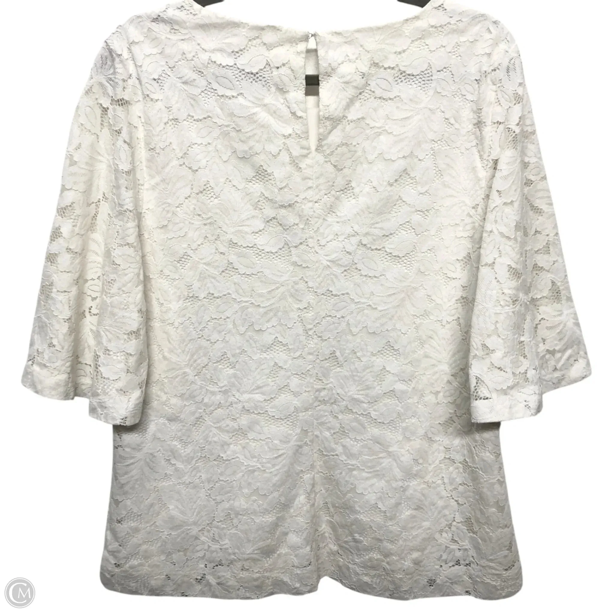 Top 3/4 Sleeve By Banana Republic In White, Size: L