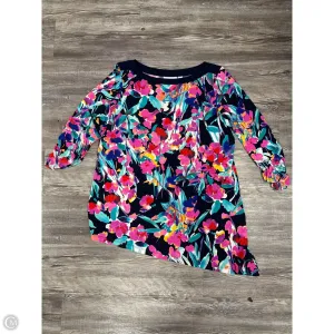 Top 3/4 Sleeve By Susan Graver In Multi-colored, Size: L