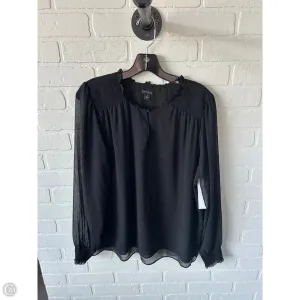 Top Long Sleeve By Ann Taylor In Black, Size: L