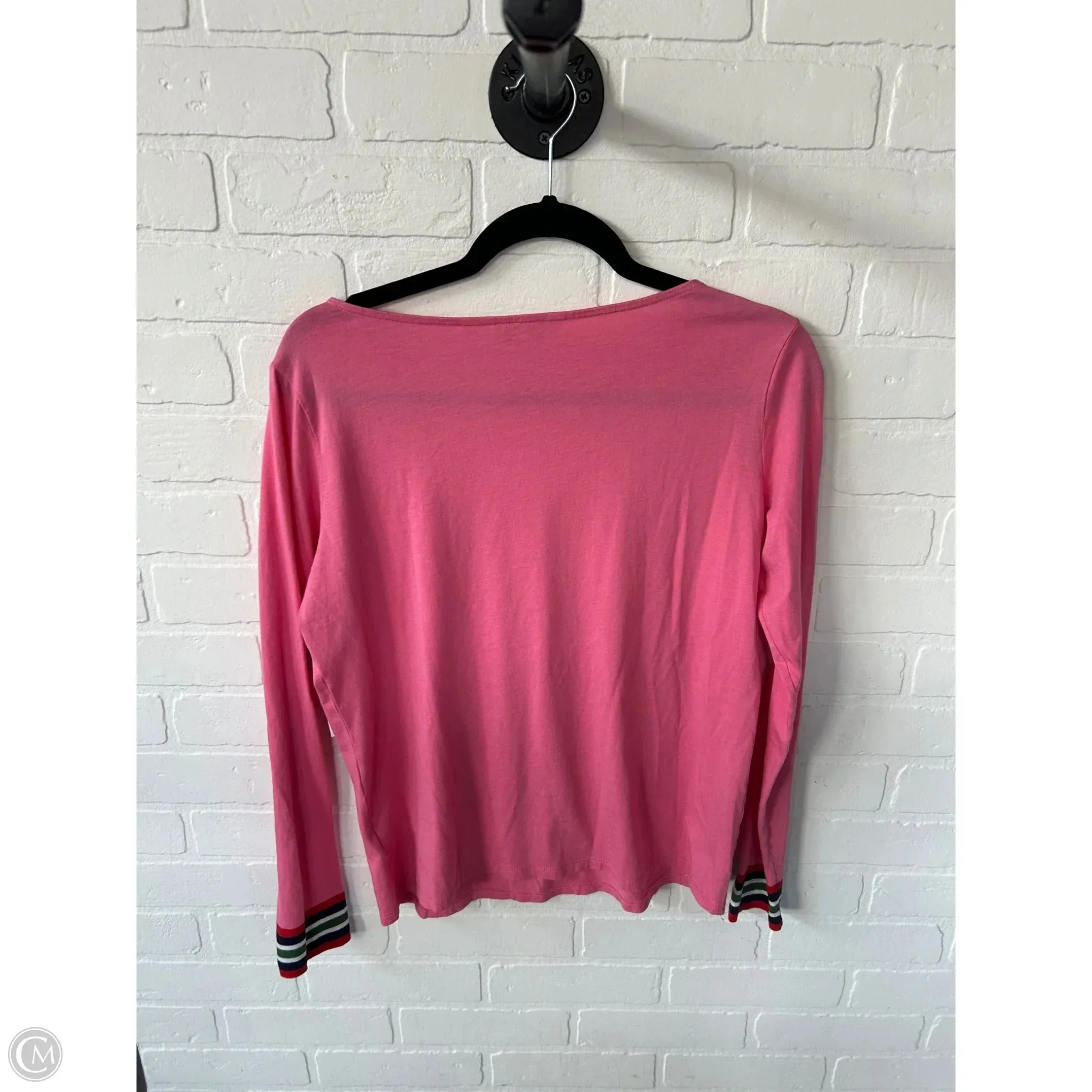 Top Long Sleeve By Boden In Pink & Red, Size: M