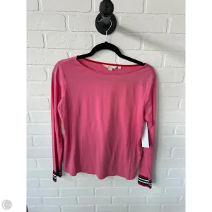 Top Long Sleeve By Boden In Pink & Red, Size: M