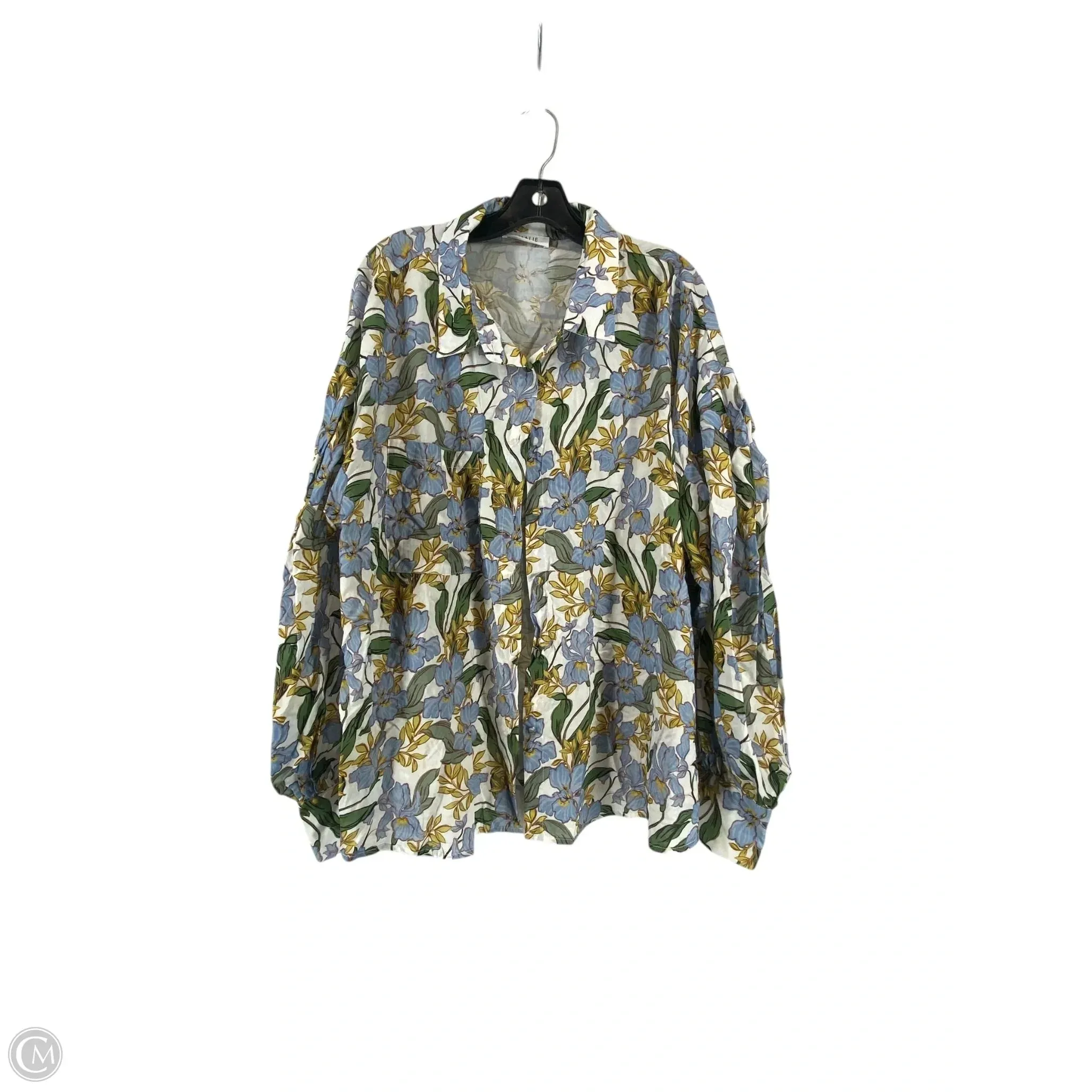 Top Long Sleeve By Clothes Mentor In Floral Print, Size: 14