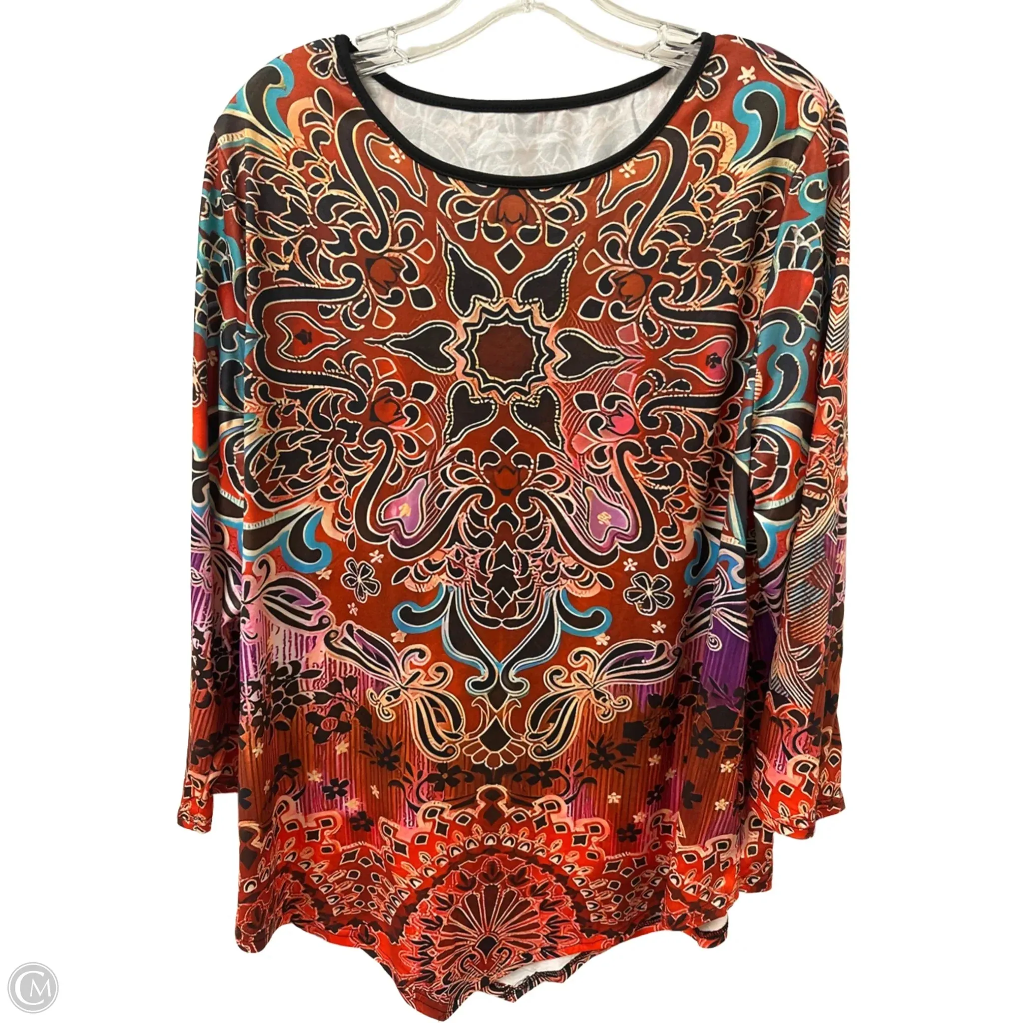 Top Long Sleeve By Clothes Mentor In Multi-colored, Size: 1x