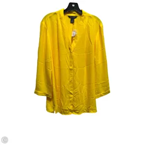 Top Long Sleeve By Investments In Yellow, Size: Xl