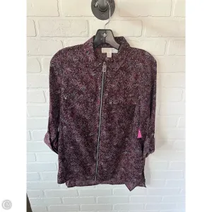 Top Long Sleeve By Michael By Michael Kors In Red & White, Size: S