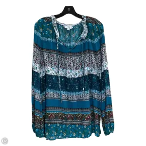 Top Long Sleeve By Suzanne Betro In Multi-colored, Size: 2x