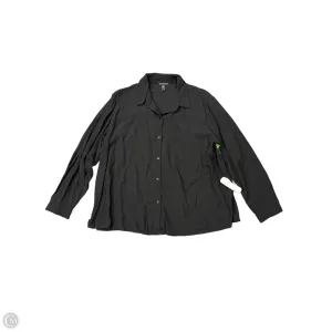 Top Long Sleeve Designer By Eileen Fisher In Black, Size: L