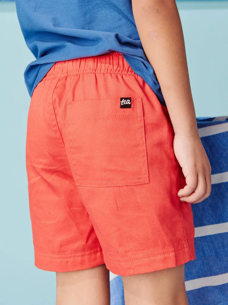 Twill Sport Shorts - Scarlet - FINAL SALE