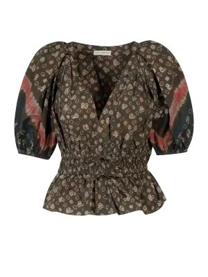 Ulla Johnson Ines V-Neck Short Sleeved Top