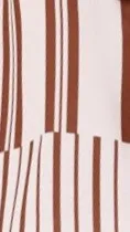 Urja Tie Front Top - Brown / White Stripe